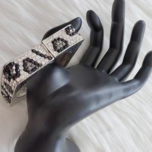 LEOPARD PRINT Silver Tone Fashion Bracelet